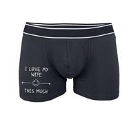 60 Second Makeover Limited Mens Black I Love My Wife This Much Boxer Shorts