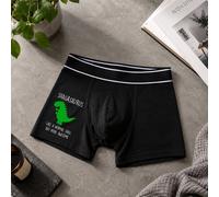 60 Second Makeover Limited Mens Black Shagasaurus Shag Dinosaur Boxer Shorts