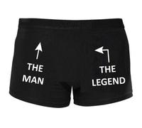 60 Second Makeover Limited Mens Black The Man The Legend Boxer Shorts