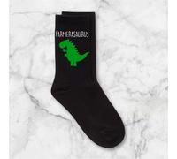 60 SECOND MAKEOVER Men's Mens Farmer Dinosaur Farmersaurus Black Socks 60 SECOND MAKEOVER Black One Size