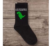 60 SECOND MAKEOVER Men's Mens Golfer Dinosaur Golfasaurus Black Socks 60 SECOND MAKEOVER Black One Size