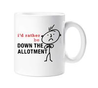 Mens I'd Rather Be Down The Allotment Mug 60 SECOND MAKEOVER White One Size