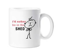 Mens I'd Rather Be In the Shed Mug 60 SECOND MAKEOVER White One Size