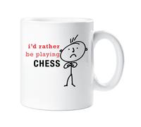 Mens I'd Rather Be Playing Chess Mug Present Dad Boyfriend Man Gift Funny Golfer 60 SECOND MAKEOVER White One Size