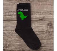 60 SECOND MAKEOVER Men's Mens Step Dad Dinosaur Stepdadasaurus Black Socks 60 SECOND MAKEOVER Black One Size