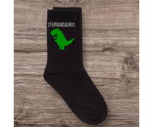 60 SECOND MAKEOVER Men's Mens Step Dad Dinosaur Stepdadasaurus Black Socks 60 SECOND MAKEOVER Black One Size