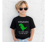 60 SECOND MAKEOVER Men's Nephew Dinosaur T-Shirt in Black | Size: 14-15 Years 60 SECOND MAKEOVER Black 14-15 Years