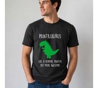 60 SECOND MAKEOVER Men's Painter Dinosaur T-Shirt in Black | Size: Large 60 SECOND MAKEOVER Black L