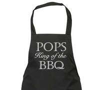 60 Second Makeover Limited Pops King Of The BBQ Black Chef Apron For Men Funny Gifts For Men Novelty Aprons For Cooking Fathers Day BBQ Gifts Father's Day Fatherday