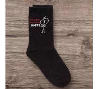 60 SECOND MAKEOVER Men's Rather Be Playing Darts Black Calf Socks 60 SECOND MAKEOVER Black One Size