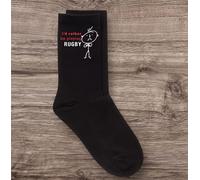60 SECOND MAKEOVER Men's Rather Be Playing Rugby Black Calf Socks 60 SECOND MAKEOVER Black One Size