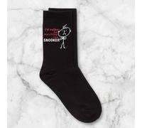 60 SECOND MAKEOVER Men's Rather Be Watching The Snooker Black Calf Socks 60 SECOND MAKEOVER Black One Size