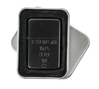 60 Second Makeover Limited Step Dad Black Flip Lighter Step Dad Bogeys Engraved Funny Gift Present