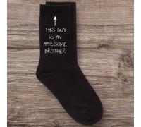 60 SECOND MAKEOVER Men's This Guy Is An Awesome Brother Black Socks 60 SECOND MAKEOVER Black One Size