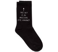 60 Second Makeover Limited This Guy Is An Awesome Site Manager Mens Black Socks (One Size)