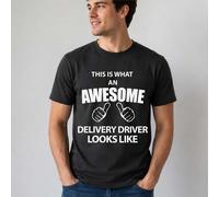 60 SECOND MAKEOVER Men's This Is What An Awesome Delivery Driver Looks Like T-Shirt in Black | Size: Medium 60 SECOND MAKEOVER Black M
