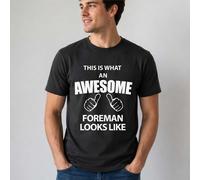 60 SECOND MAKEOVER Men's This Is What An Awesome Fireman Looks Like T-Shirt in Black | Size: Medium 60 SECOND MAKEOVER Black M