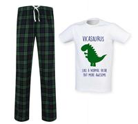 60 SECOND MAKEOVER Men's Vicar Dinosaur Pyjama Set in Green | Size: 2XL 60 SECOND MAKEOVER Green 2XL