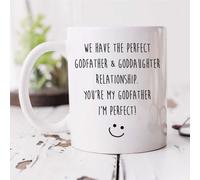 60 SECOND MAKEOVER Men's We Have A Perfect Godfather Goddaughter Relationship, You're My Godfather & I'm Perfect Mug in White 60 SECOND MAKEOVER White