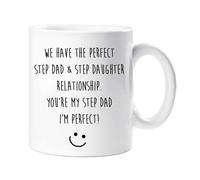 60 SECOND MAKEOVER Men's We Have A Perfect Step Dad Step Daughter Relationship, You're My Step Dad & I'm Perfect Mug in White 60 SECOND MAKEOVER White