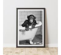 60 SECOND MAKEOVER Monkey In The Bath Animal Print | Size: A4 60 SECOND MAKEOVER Multicolor A4