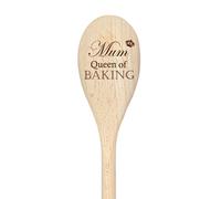 60 SECOND MAKEOVER Mum Queen Of Baking Spoon Funny Wooden Spoon in Beige 60 SECOND MAKEOVER Beige