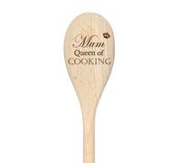 60 SECOND MAKEOVER Mum Queen Of Cooking Spoon Funny Wooden Spoon in Beige 60 SECOND MAKEOVER Beige