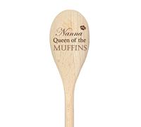 60 SECOND MAKEOVER Nanna Queen Of The Muffins Spoon Funny Wooden Spoon in Beige 60 SECOND MAKEOVER Beige