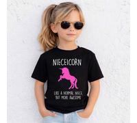 60 SECOND MAKEOVER Nieceicorn Niece T-Shirt in Black | Size: 9-11 Years 60 SECOND MAKEOVER Black 9-11 Years
