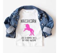 60 SECOND MAKEOVER Nieceicorn Niece T-Shirt in White | Size: 9-11 Years 60 SECOND MAKEOVER White 9-11 Years