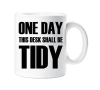 60 Second Makeover Limited One Day This Desk Shall Be Tidy Mug Office Work Colleague Gift Present Gift Cup Ceramic