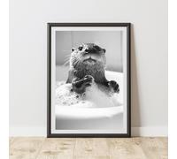 60 SECOND MAKEOVER Otter In The Bath Animal Print | Size: A4 60 SECOND MAKEOVER Multicolor A4