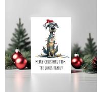 60 SECOND MAKEOVER Pack Of 5 Personalised Christmas Cards Great Dane in White | Size: 5 Pack 60 SECOND MAKEOVER White 5 Pack
