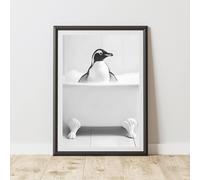 60 SECOND MAKEOVER Penguin In The Bath Animal Print | Size: A4 60 SECOND MAKEOVER Multicolor A4