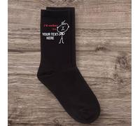 60 SECOND MAKEOVER Personalised Men's Rather Be ...Your Text Here Calf Socks in Black 60 SECOND MAKEOVER Black One Size