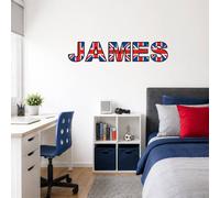 60 SECOND MAKEOVER Personalised Union Jack Name Wall Sticker Decal 100cm 60 SECOND MAKEOVER Multicolor