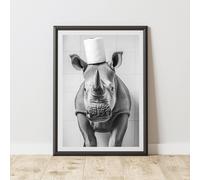 60 SECOND MAKEOVER Rhino Toilet Roll Animal Print | Size: A3 60 SECOND MAKEOVER Multicolor A3