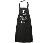 60 Second Makeover Limited Save Water Drink Beer Black Apron Novelty Gift Fathers Day Dad Funny Beer Gifts for men Aprons for Men Grandad Grandpa Husband Boyfriend
