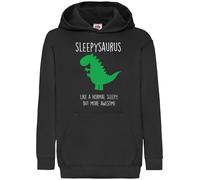 60 SECOND MAKEOVER Sleepy Dinosaur Hoodie in Black | Size: Medium 60 SECOND MAKEOVER Black M