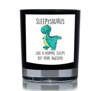 60 SECOND MAKEOVER Sleepysaurus, Like A Normal Sleepy But More Awesome Dinosaur Funny 20cl Candle in Black 60 SECOND MAKEOVER Black