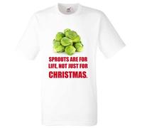 60 SECOND MAKEOVER Sprouts Are For Life, Not Just For Christmas T-Shirt in White | Size: 2XL 60 SECOND MAKEOVER White 2XL