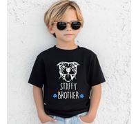 60 SECOND MAKEOVER Staffy Brother T-Shirt in Black | Size: 2-3 Years 60 SECOND MAKEOVER Black 2-3 Years