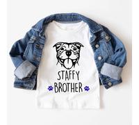 60 SECOND MAKEOVER Staffy Brother T-Shirt in White | Size: 2-3 Years 60 SECOND MAKEOVER White 2-3 Years