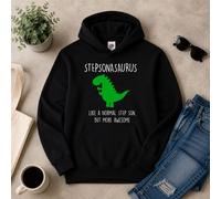 60 SECOND MAKEOVER Step Son Dinosaur Hoodie in Black | Size: Large 60 SECOND MAKEOVER Black L