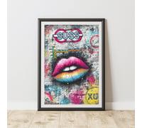 60 SECOND MAKEOVER Suss Graffiti Print Urban Street Art Poster Junk Journal | Size: A3 60 SECOND MAKEOVER Multicolor A3