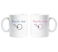 60 SECOND MAKEOVER Thanks Mum Thanks Dad Mug Set in White 60 SECOND MAKEOVER White