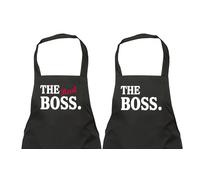 60 Second Makeover Limited Couples The Boss The Real Boss Black Apron Set Novelty Gift Wedding Anniversary Husband Wife House Warming Kitchen Prese