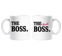 60 Second Makeover Limited The Boss The Real Boss Couples Mug Set Parents Present Husband Wife Boyfriend Girlfriend Valentines Gift Christmas Anniv