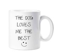 60 Second Makeover Limited The Dog Loves Me The Best Mug Birthday Valentines Fathers Day Husband Wife Boyfriend Girlfriend Gift