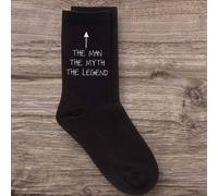 60 SECOND MAKEOVER The Man The Myth The Legend Men's Black Calf Socks 60 SECOND MAKEOVER Black One Size